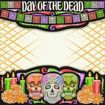 Vector frame for Day of the Dead Stock Illustration