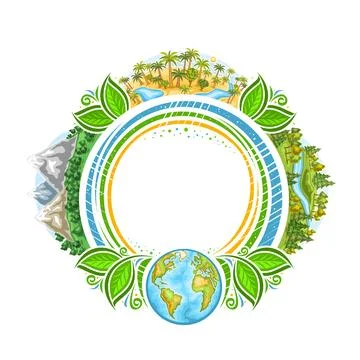 Vector frame for Earth Day Holiday Stock Illustration