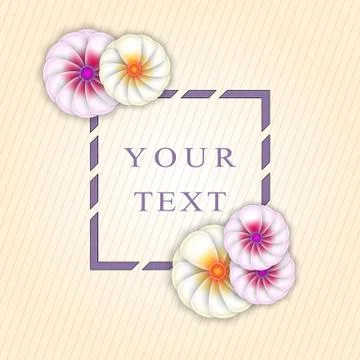 The vector frame with flowers Illustrazione stock