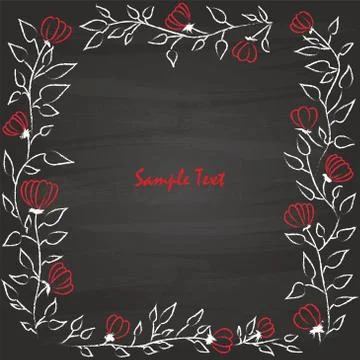 Vector frame of flowers Stock Illustration