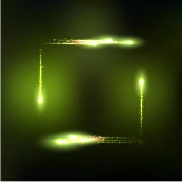 Vector frame formed by lights and sparkles Stock Illustration