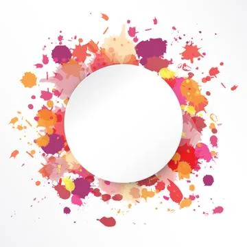 Vector frame in grunge style on white background Stock Illustration