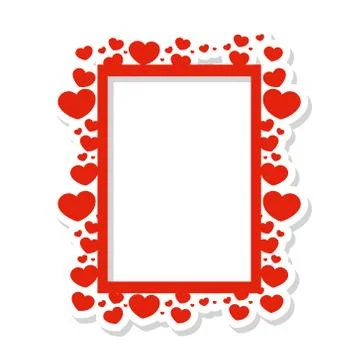 Vector frame of hearts Stock Illustration