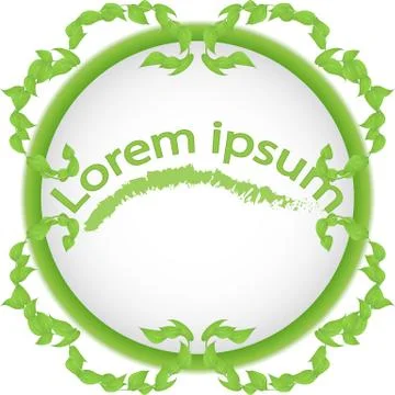 Vector frame of leaves and twigs for decorating events with place under the t Stock Illustration