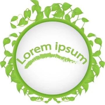 Vector frame of leaves and twigs for decorating events with place under the t Stock-Illustration
