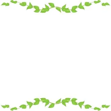 Vector frame of leaves and twigs for decorating events Stock Illustration