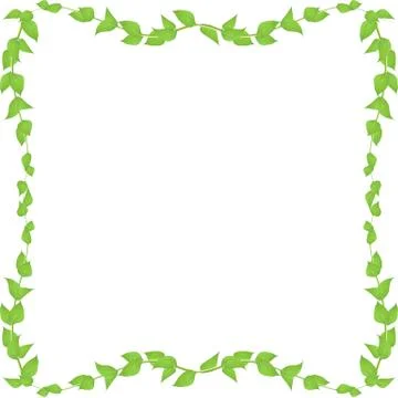 Vector frame of leaves and twigs for decorating events Illustration