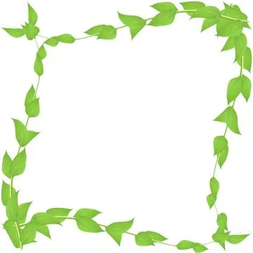 Vector frame of leaves and twigs for decorating events Stock Illustration