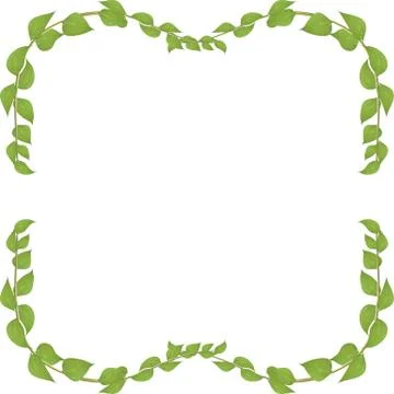 Vector frame of leaves and twigs for decorating events Stock-Illustration