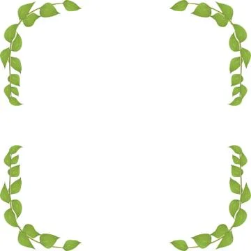 Vector frame of leaves and twigs for decorating events Stock Illustration