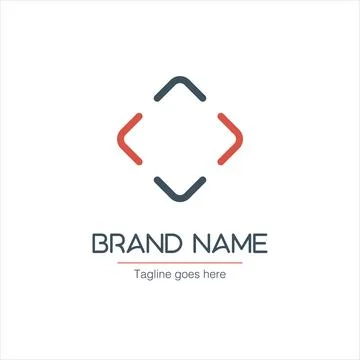 Vector frame logo template, camers focus. digicam interface framework brand Stock Illustration