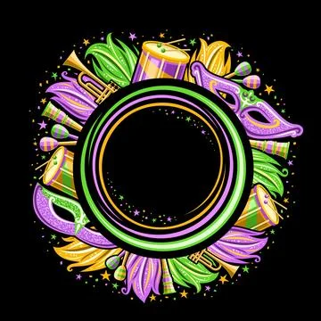 Vector Frame for Mardi Gras Carnival Stockillustratie