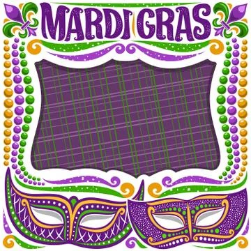 Vector frame for Mardi Gras Stock-Illustration