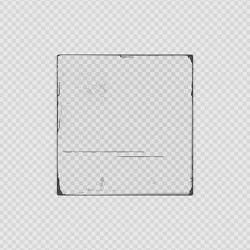 Vector frame mockup with realistic paper texture and frayed edges. Stock Illustration