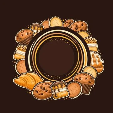 Vector frame for Pastry Stock Illustration