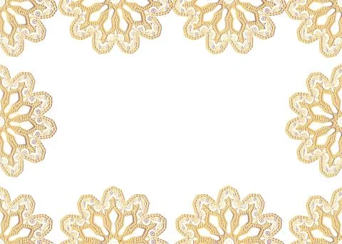 Vector frame pattern of golden mandalas Stock Illustration
