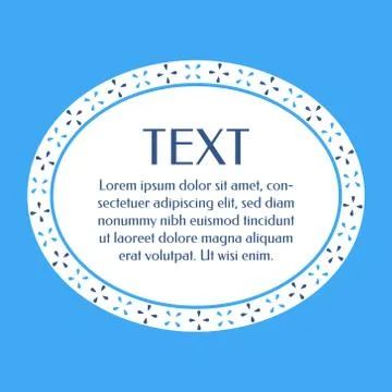 Vector frame of patterned border. Stylish ornament illustration for a text fr Illustrazione stock