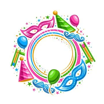 Vector Frame for Purim Carnival Stockillustratie