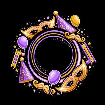 Vector Frame for Purim Carnival Stockillustratie