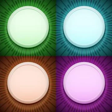 Vector frame on ray background Stock Illustration