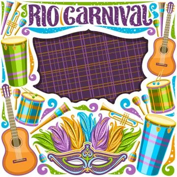 Vector frame for Rio Carnival Illustrazione stock