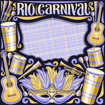 Vector frame for Rio Carnival Illustrazione stock