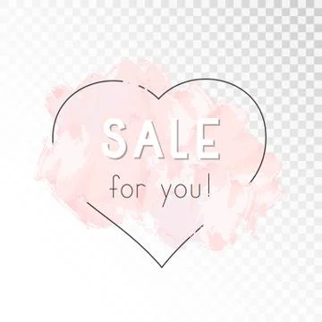 Vector frame with roses, watercolor elements and inscription. Stock Illustration