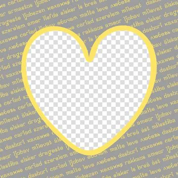 Vector frame in the shape of a heart Stock Illustration