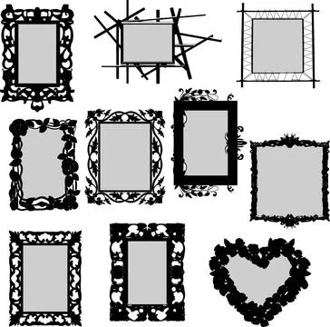 Vector frame silhouettes Vector frame silhouettes Copyright: xZoonar.com/I... Stock Photos