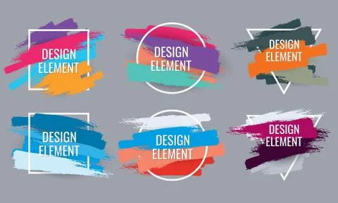 Vector frame for text. Modern art graphics .Element for design business cards Stock Illustration