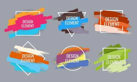 Vector frame for text. Modern art graphics .Element for design business cards Stock Illustration