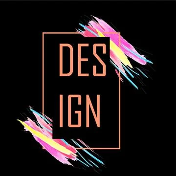 Vector frame for text Modern Art graphics for hipsters. Stock Illustration