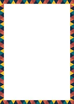 Vector frame for text. Modern Art graphics for hipsters. Colorful stylish geo Stock Illustration