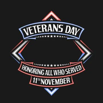Vector frame for Veterans Day Stock Illustration