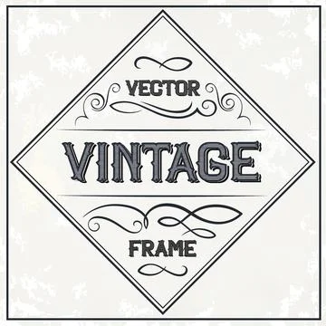 Vector frame - vintage text decoration. Monogram Illustrazione stock