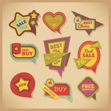 Vector frames and labels Stock Illustration