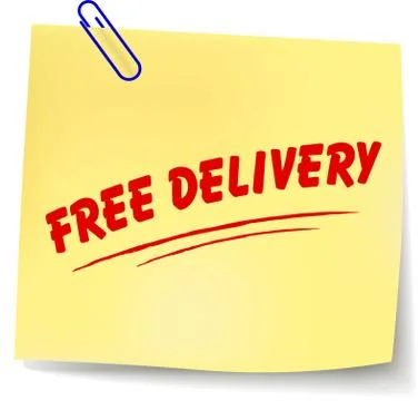 Vector free delivery message Stock Illustration
