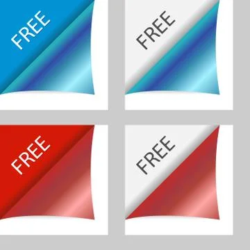 Vector free peeling corners Stock Illustration