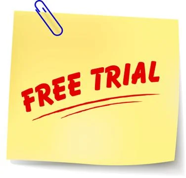 Vector free trial message Stock Illustration