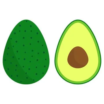 Vector fresh fruit avocado Stock Illustration