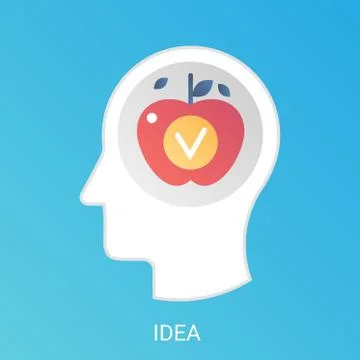 Vector Fresh idea concept. Modern gradient flat style. Stock Illustration