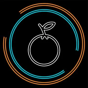 Vector fresh orange - natural fruit Illustrazione stock