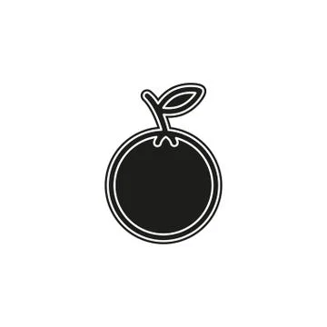 Vector fresh orange - natural fruit healthy vitamin diet, organic symbol Stock Illustration