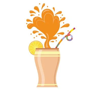Vector Fresh Orange Texture with Orange Splatter on white Background. Tropica Illustrazione stock