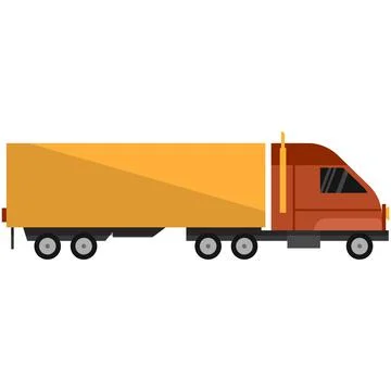 Vector fridge van isolated on white background Stock Illustration