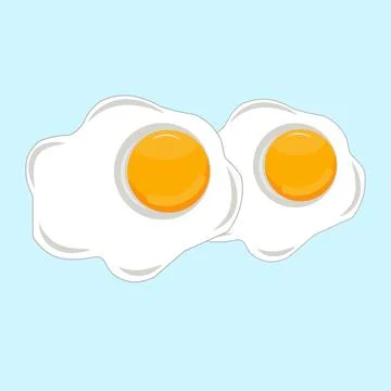 Vector fried egg with beef eye 库存插图