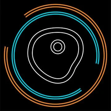 Vector fried egg illustration, breakfast meal Stock Illustration