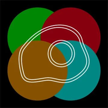 Vector fried egg illustration - easter symbol Stock Illustration