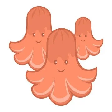 Vector fried octopus sausages in japanese style Stock Illustration