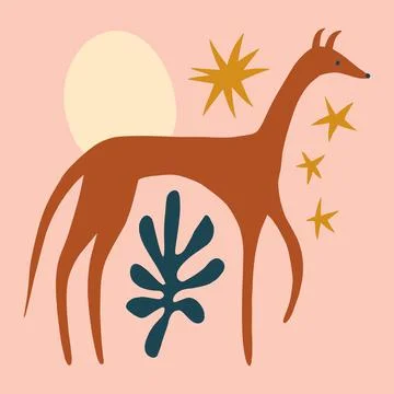 Vector friendly funky boho dog pet. Dogs breed. Stock Illustration